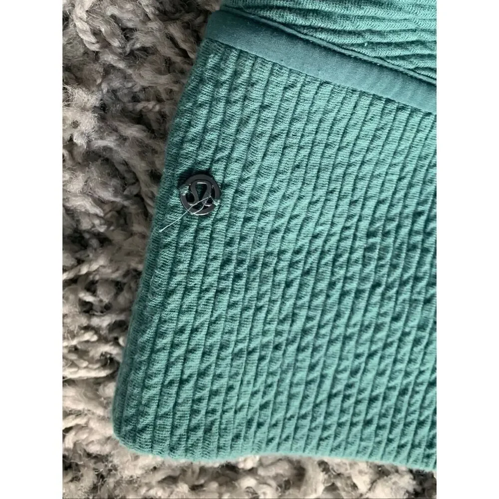 Lululemon On Repeat Mock Neck Green Smoke Long Sleeve TOP Shirt sz M